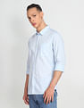Flying Machine Spread Collar Vertical Stripe Shirt