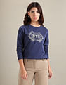 U.S. Polo Assn. Women Metallic Embroidered Logo Sweatshirt