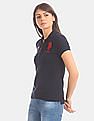 U.S. Polo Assn. Women Solid Cotton Pique Polo Shirt