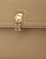 Tommy Hilfiger Solid Beige PU Bag