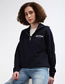 Tommy Hilfiger Monotype Flock Short Zip Sweatshirt