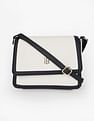 Tommy Hilfiger Solid Blue Pu Sling Bag