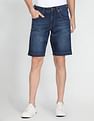 U.S. Polo Assn. Denim Co. Mid Rise Stone Wash Denim Shorts
