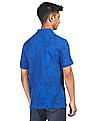 Aeropostale Men Blue Printed Pique Polo Shirt
