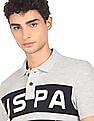 U.S. Polo Assn. Denim Co. Brand Print Colour Block Polo Shirt