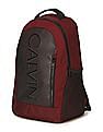 Calvin Klein Men Maroon Textured Laptop Backpack