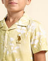 U.S. Polo Assn. Kids Boys Floral Printed Regular Fit Shirt