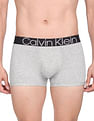Calvin Klein Underwear Men Grey Contrast Waist Heathered Trunks