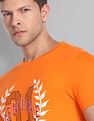 AD by Arvind Crew Neck Graphic Print T-Shirt