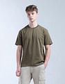 Flying Machine Digitopia Solid Relaxed Fit T-Shirt