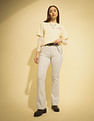 Flying Machine Women K-Street X Bootcut Fit Patch Pocket Jeans