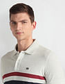 Arrow Sports Horizontal Stripe Pique Polo Shirt