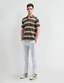 Arrow Sport Horizontal Striped Regular Fit Polo Shirt
