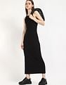 Tommy Hilfiger Cotton Crew Neck Midi Dress