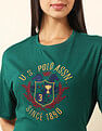 U.S. Polo Assn. Women Boyfriend Fit Brand Printed T-Shirt