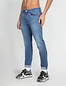 Flying Machine Slash Slim Tapered Fit Rinsed Jeans