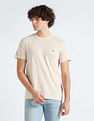 Tommy Hilfiger Heathered Linear Logo Regular Fit T-Shirt