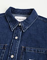 Calvin Klein Bell Sleeve Denim Shirt Dress