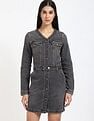 Tommy Hilfiger Cotton V-Neck Denim Dress
