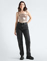 Calvin Klein Jeans High Rise Rinsed Straight Jeans