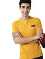 AD by Arvind Crew Neck Solid Cotton T-Shirt