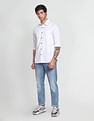 Flying Machine Stone Wash Slash Slim Tapered Jeans