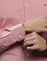 Tommy Hilfiger Men Pink Flex Poplin Slim Fit Solid Formal Shirt