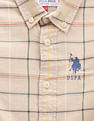 U.S. Polo Assn. Kids Boys Button Down Collar Check Shirt