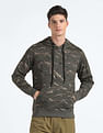 Flying Machine Camouflage Print Hooded Sweatshirt
