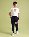 U.S. Polo Assn. Kids Boys Blue Mid Rise Solid Track Pants