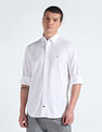 Tommy Hilfiger Solid Dobby Cotton Shirt
