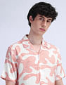 Flying Machine Abstract Print Viscose Shirt