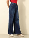 U.S. Polo Assn. Women High Rise Ultra Wide Leg Fit Jeans