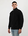 Calvin Klein Jeans Zip Up Mock Neck Sweater
