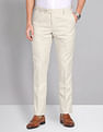 AD by Arvind Tailored Regular Fit Patterned Two Piece Suit