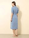 U.S. Polo Assn. Women Schiffli Midi Shirt Dress