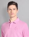 AD by Arvind Embroidered Logo Cotton Polo Shirt