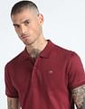 Flying Machine Solid Cotton Polo Shirt