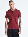Flying Machine Solid Cotton Polo Shirt