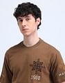 Flying Machine Geometric Print Round Neck T-Shirt