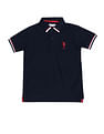 U.S. Polo Assn. Kids Boys Textured Slim Fit Polo Shirt
