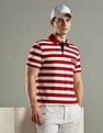 Tommy Hilfiger Striped Regular Fit Cotton Polo T-Shirt