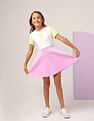 U.S. Polo Assn. Kids Girls Colorblocked Fit And Flare Dress