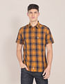 U.S. Polo Assn. Spread Collar Check Casual Shirt