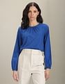 U.S. Polo Assn. Women Long Sleeve Schiffli Cotton Top