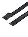 Calvin Klein Men Black Inkleined Plaque Webbing Solid Belt
