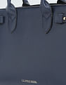 U.S. Polo Assn. Women Brand Stripe Structured Handbag