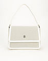 Tommy Hilfiger Solid White Polyester Hand Bags