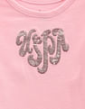 U.S. Polo Assn. Kids Girls Flip Sequin Cotton T-Shirt
