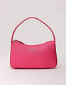 Tommy Hilfiger Solid Pink Pu Shoulder Bag